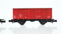 Minitrix N Konvolut Güterwagen Containerwagen "Inter Frigo", Hilfszug Feuerlöschwagen, Güterzugbegleitwagen, Niederbochwagen mit Fässer, Hochbordwagen DB