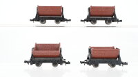 Arnold N Konvolut Güterwagen 4 x Kipplore braun...