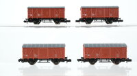 Arnold N Konvolut 4 x gedeckter Güterwagen braun DB