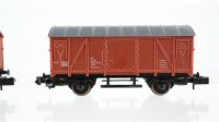 Arnold N Konvolut 4 x gedeckter Güterwagen braun DB