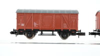 Arnold N Konvolut 4 x gedeckter Güterwagen braun DB