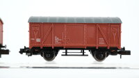 Arnold N Konvolut 4 x gedeckter Güterwagen braun DB