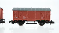 Arnold N Konvolut 4 x gedeckter Güterwagen braun DB
