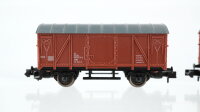 Arnold N Konvolut 4 x gedeckter Güterwagen braun DB