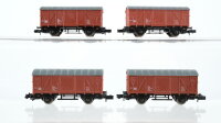 Arnold N Konvolut 4 x gedeckter Güterwagen braun DB