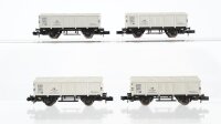 Arnold N Konvolut Güterwagen 4 x Klappdeckelwagen...