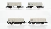 Arnold N Konvolut Güterwagen 4 x Klappdeckelwagen...