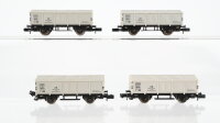 Arnold N Konvolut Güterwagen 4 x Klappdeckelwagen...