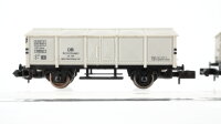 Arnold N Konvolut Güterwagen 4 x Klappdeckelwagen "Bahnhofswagen Nürnberg" weiß DB