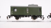 BTTB TT Konvolut Planwagen, gedeckte Güterwagen, langer Niederbordwagen 4-achsig, Niederbordwagen 2-achsig, Güterzugbegleitwagen