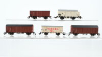 BTTB TT Konvolut Güterwagen 5 x gedeckte...