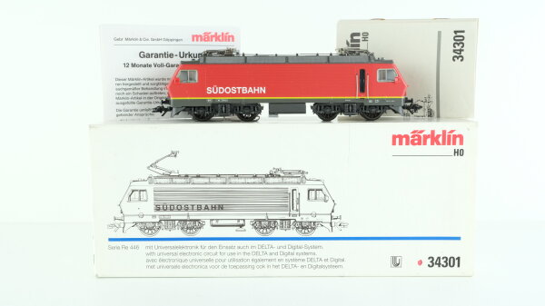 Märklin H0 34301 E-Lok BR Serie Re4/4IV 446 448-3 SOB Wechselstrom Delta Digital