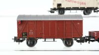 Märklin H0 Konvolut Güterwagen gedeckter Güterwagen, Kühlwagen, 2 x Hochbordwagen, Niederbordwagen DB