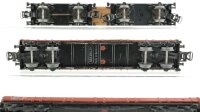 Märklin H0 Konvolut Güterwagen 2 x Drehschemelwagen Blech mit Ladung, 2 x Niederbordwagen 4-achsig lang DB, u.a.