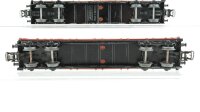 Märklin H0 Konvolut Güterwagen 2 x Drehschemelwagen Blech mit Ladung, 2 x Niederbordwagen 4-achsig lang DB, u.a.