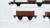 Trix H0 Konvolut Güterwagen Autotransportwagen 3-achsig, 2 x Mittelbordwagen, Hochbordwagen kurz DB