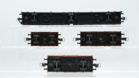 Trix H0 Konvolut Güterwagen Autotransportwagen 3-achsig, 2 x Mittelbordwagen, Hochbordwagen kurz DB