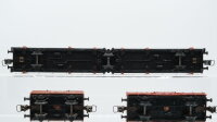 Trix H0 Konvolut Güterwagen Autotransportwagen 3-achsig, 2 x Mittelbordwagen, Hochbordwagen kurz DB