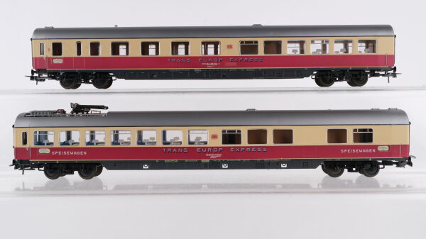 Röwa H0 Konvolut Personenwagen Speisewagen mit Pantograph "Trans Europ Express", Speisewagen "Trans Europ Express" DB