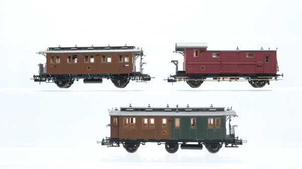 Trix H0 Konvolut Personenwagen Abteilwagen 2./3.Kl., Abteilwagen 3.Kl., Gepäckwagen AWF Velten