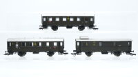 Unbekannt H0 Konvolut Personenwagen 2 x Umbauwagen 3.Kl., Gepäckwagen DRG