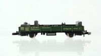 Märklin Z Konvolut Güterwagen Hupackwagen mit Auflieger und Sattelschlepper, Containerwagen "ALNO Küche", Kühlwagen "Spatenbräu München", Containerwagen "Wirth", Niederbordwagen Bauzug mit Zubehör, Bauzug Aufenthaltswagen DB, u.a.