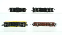 Minitrix N Konvolut Güterwagen Schwenkdachwagen "kabafit", Silowagen "BASF", Containerwagen "ICI Lacke Farben", Kühlwagen "DAB Bier" DB