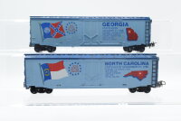 Tyco H0 Konvolut Box Car "Georgia Statehood Januar 2 1788 North Carolina Statehood November 21 1789" USA