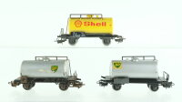 Märklin H0 Konvolut Güterwagen Kesselwagen "2 x BP, Shell) DB, u.a.