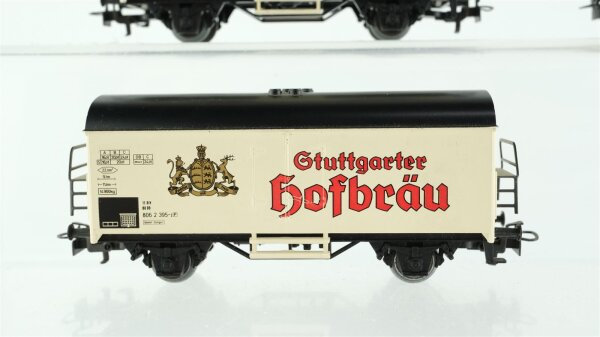 Märklin H0 Konvolut Güterwagen Kühlwagen "Becks Bier, Stuttgarter Hofbräu, Pilsner Urquell" DB, CSD