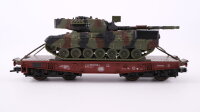 Roco H0 813 Schwerlastwagen mit Leopard Panzer  DB