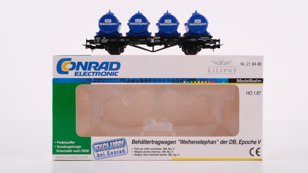 Liliput H0 219449 Behältertragwagen Weihenstephan DB