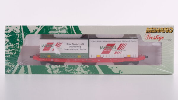 Mehano H0 19846 Containertragwagen Spedition Wandt DB (OVP ungeöffnet)