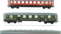 Trix H0 Konvolut Personenwagen Blech 3 x D-Zug Touropa, Speisewagen, Gepäckwagen DB, DRG (teilweise beleuchtet 3 Leiter Gleichstrom)