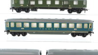 Trix H0 Konvolut Personenwagen Blech 3 x D-Zug Touropa, Speisewagen, Gepäckwagen DB, DRG (teilweise beleuchtet 3 Leiter Gleichstrom)