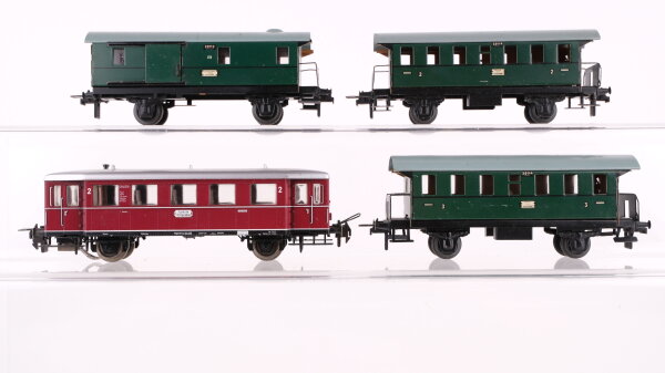 Trix H0 Konvolut Personenwagen Donnerbüchse Blech 2.Kl., Gepäckwagen Blech, Beiwagen C140236 DB