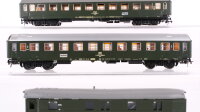 Schicht H0 Konvolut Reisezug 2 x Abteilwagen 2.Kl., Abteilwagen 1.Kl., Postwagen DR, PKP (alle beleuchtet, teilweise Passagiere)