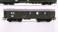 Schicht H0 Konvolut Reisezug 2 x Abteilwagen 2.Kl., Abteilwagen 1.Kl., Postwagen DR, PKP (alle beleuchtet, teilweise Passagiere)