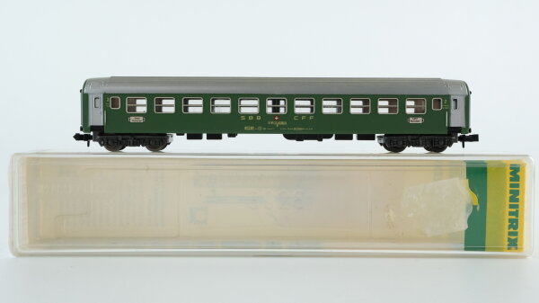 Minitrix N 5130260 Personenwagen Schnellzugwagen 2.Kl. Bm SBB FSS