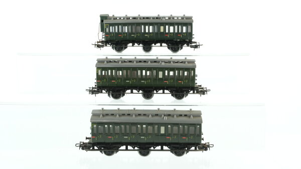 Märklin H0 Konvolut Personenwagen Abteilwagen 2.Kl., Abteilwagen mit Bremserhaus 2.Kl. (teilweise Dach lose)