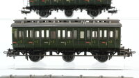 Märklin H0 Konvolut Personenwagen Abteilwagen 2.Kl., Abteilwagen mit Bremserhaus 2.Kl. (teilweise Dach lose)