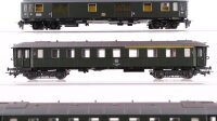 Liliput/unbekannt H0 Konvolut Personenwagen Eilzugwagen 2.Kl., Eilzugwagen 1./2.Kl., Gepäckwagen 4-achsig DB