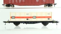 Fleischmann H0 Konvolut Güterwagen Containertragwagen mit 1 Container, Kühlwagen "Sillan", US-Hochbordwagen DB, PA