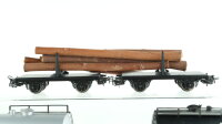 Märklin H0  Konvolut Güterwagen 2 x Drehschemelwagen mit Ladung Holzstämme, Kesselwagen "BP, Avia", Niederbordwagen, Güterzugbegleitwagen mit Schiebetüren DB