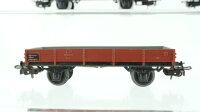 Märklin H0  Konvolut Güterwagen 2 x Drehschemelwagen mit Ladung Holzstämme, Kesselwagen "BP, Avia", Niederbordwagen, Güterzugbegleitwagen mit Schiebetüren DB