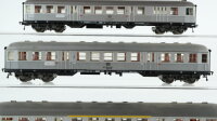 Fleischmann H0 Konvolut Personenwagen Silberlinge Abteilwagen2.Kl., Abteilwagen 1./2.Kl., Steuerwagen DB