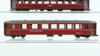 Bemo H0m Konvolut Personenwagen Steuerwagen, Großraumwagen 2.Kl., Großraumwagen 1./2.Kl. RhB