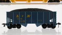 Atlas/Unbekannt H0 Konvolut US Güterwagen Getreidewagen "Wynae Feeds", Hochbordwagen mit Balken, Hochbordwagen mit Kohle SHPX, MILW, L&N