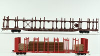 Unbekannt H0 Konvolut US Güterwagen Rungenwagen mit...