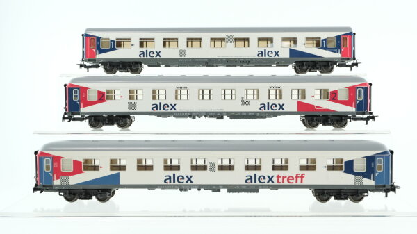 Märklin H0 Konvolut Personenwagen Schnellzugwagen Set "Alex" dreiteilig KooperationLänderbahn und EuroTHURBO